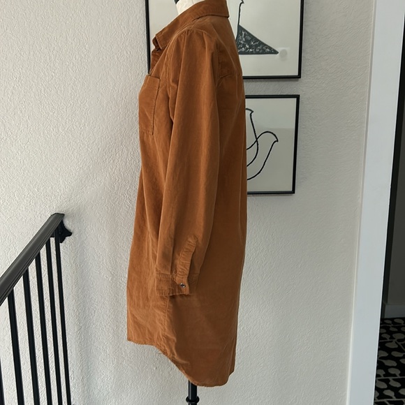 🍀 Lucky Brand Corduroy Button Down Shirt Dress - Picture 6 of 7